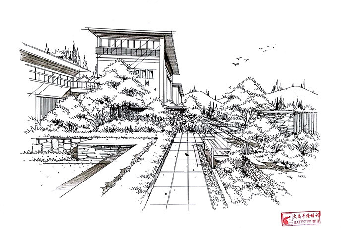 大禹手绘景观手绘